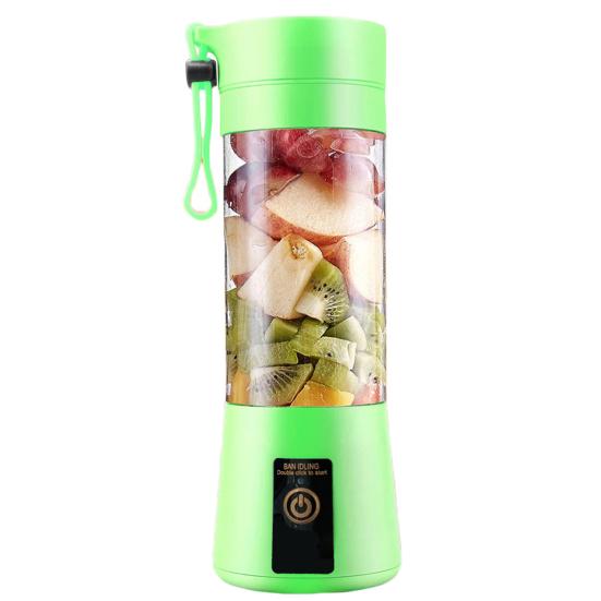 Portable Home USB Electric Fruit Extractor Rechargeable 4-Blade Juice Blender