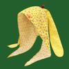 Cute Rabbit Ears Headscarf Hat Cherry Flossom Pattern Soft Cotton Hair Accessory For Women Adults Adjustable Headwear