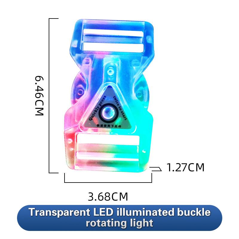 

Back Bun Female Adjustable Buckle Transparent Led Night Light Buckle Pet Leash Buckle Bag Plastic Buckle 6.46CM білий