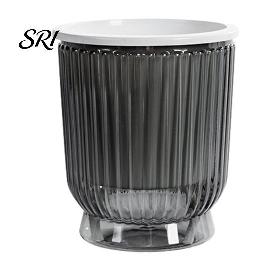 Breathable Plant Pot Self Watering Plastic Flower with Water Reservoir Easy Care Indoor Planter Wick Ropes Modern for Home Office Desktop Low