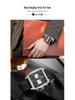 MEGIR Men's Leather Square Chronograph Quartz Watch