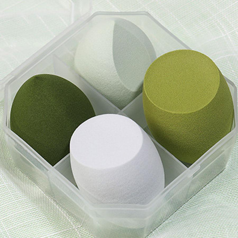 Medium Size Beauty Sponge 4/6 Pieces, Random Color and Shape, Foundation Mixing Beauty Sponge, Liquid, Cream and Powde