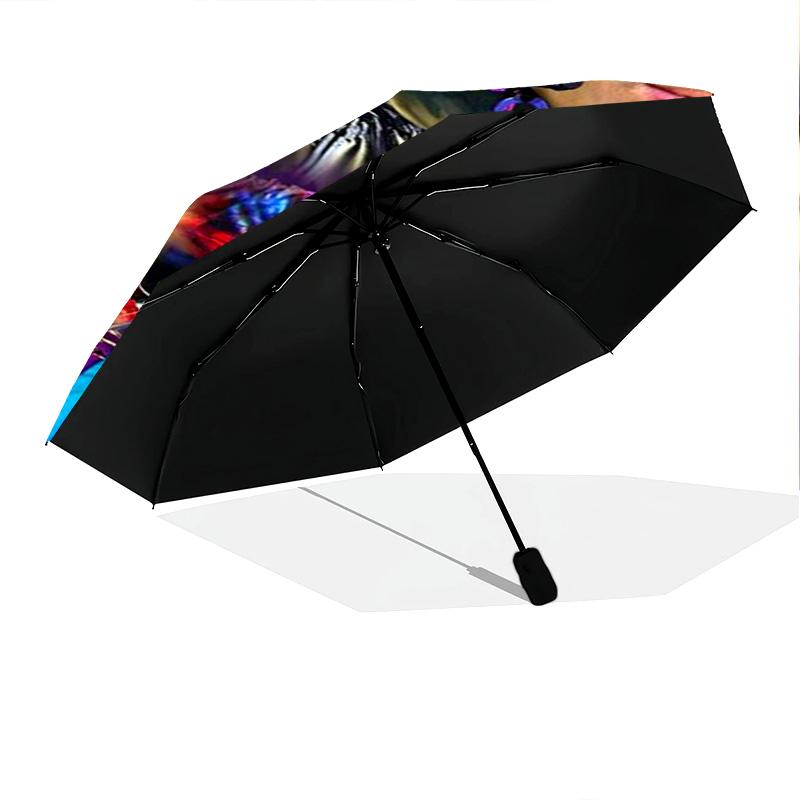 Purple Rain Folding Umbrella Durable Umbrella Umbrella Three Folds Printing