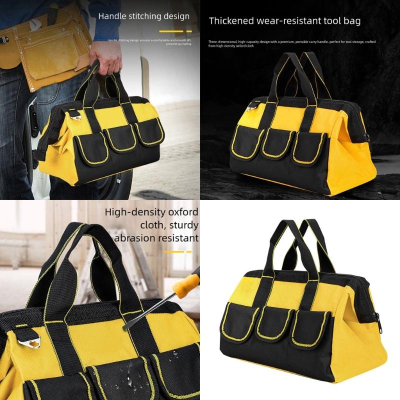 13inch Tool Bag Maintenance Storage Bag for Easy Organization Transport Tools Workshops Homes Electrician Accessories