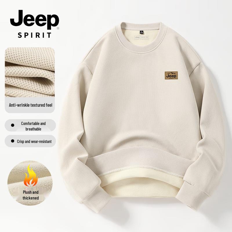 

JEEP SPIRIT Men s Fleece Lined Pullover Sweatshirt 3XL