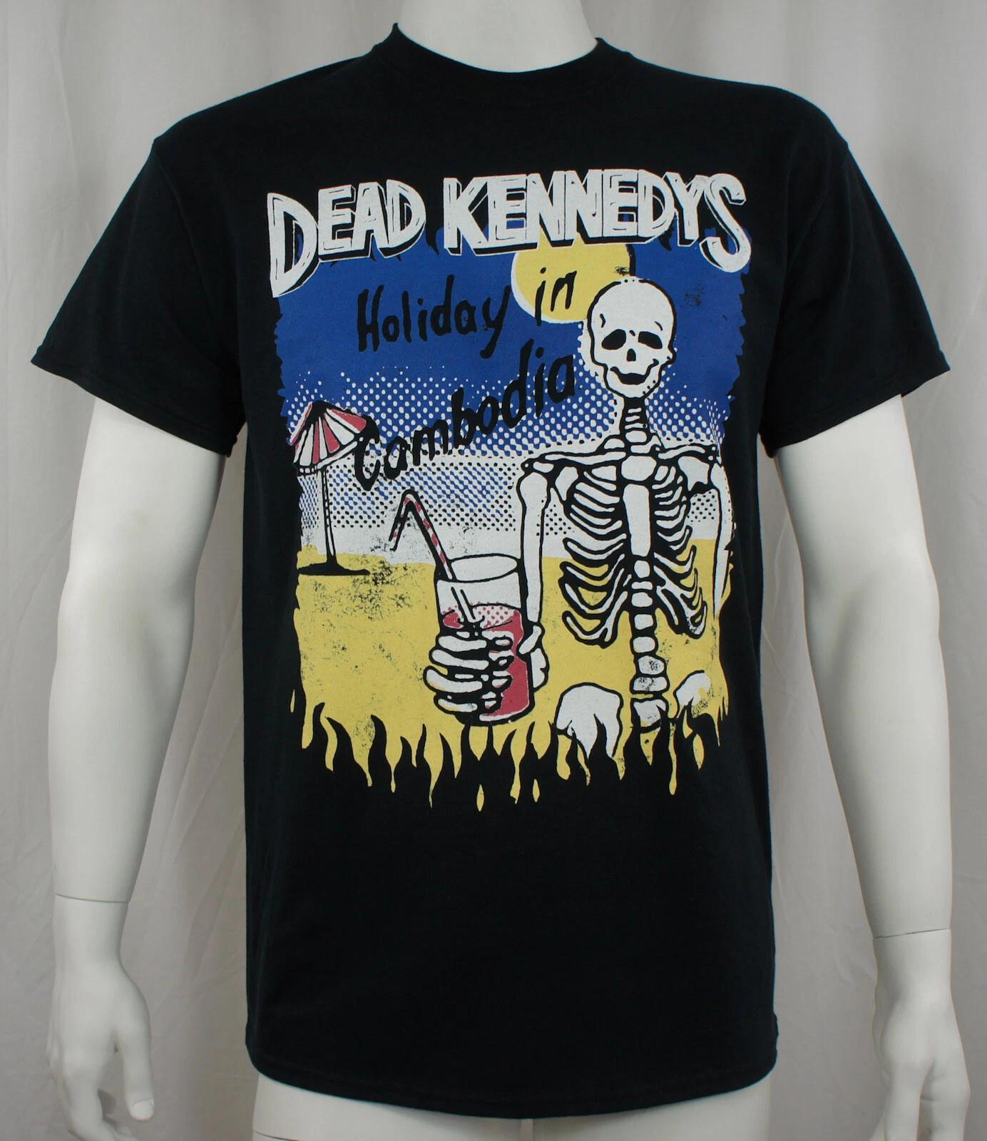 

Authentic DEAD KENNEDYS Holiday In Cambodia Skeleton T-Shirt S M L XL NEW M