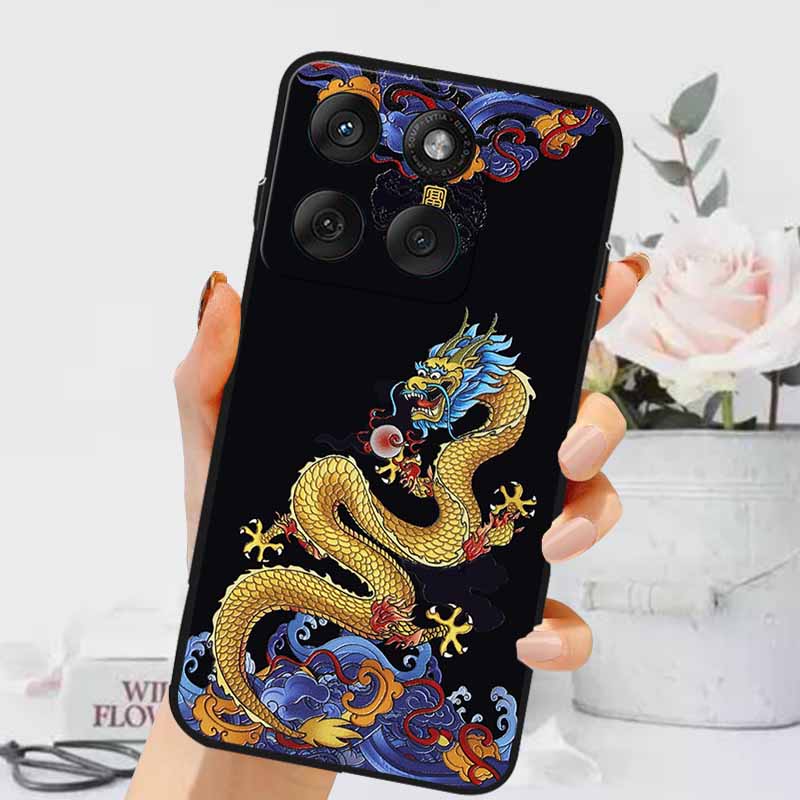 3D Emboss Cases For Edge 60 Fusion / Edge 60 Pro Relief Embossed Retro Silicone Back Cover For Edge 60 Stylus Black Funda 60 Pro