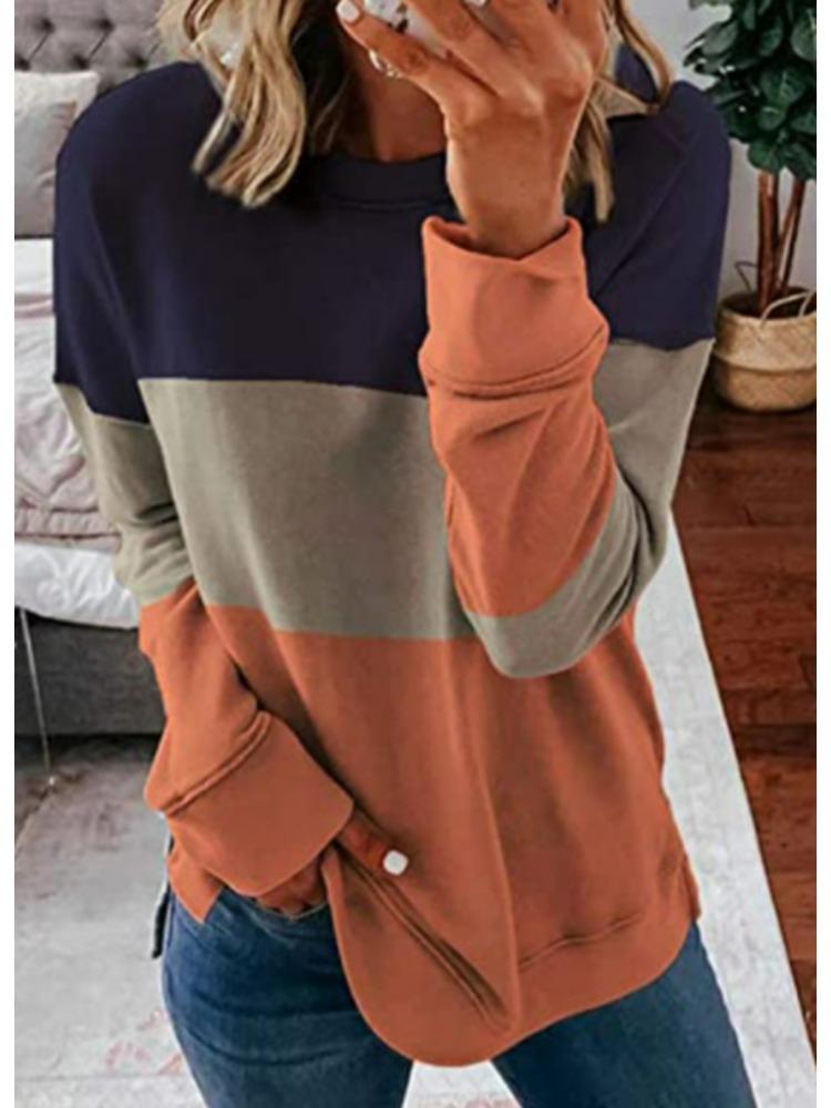 Casual Round Collar Long Sleeve Loose Pullover Digitally Printed Womens Tops Sweatshirt Comfortable Fit Trendy Versatile for Spring Autumn