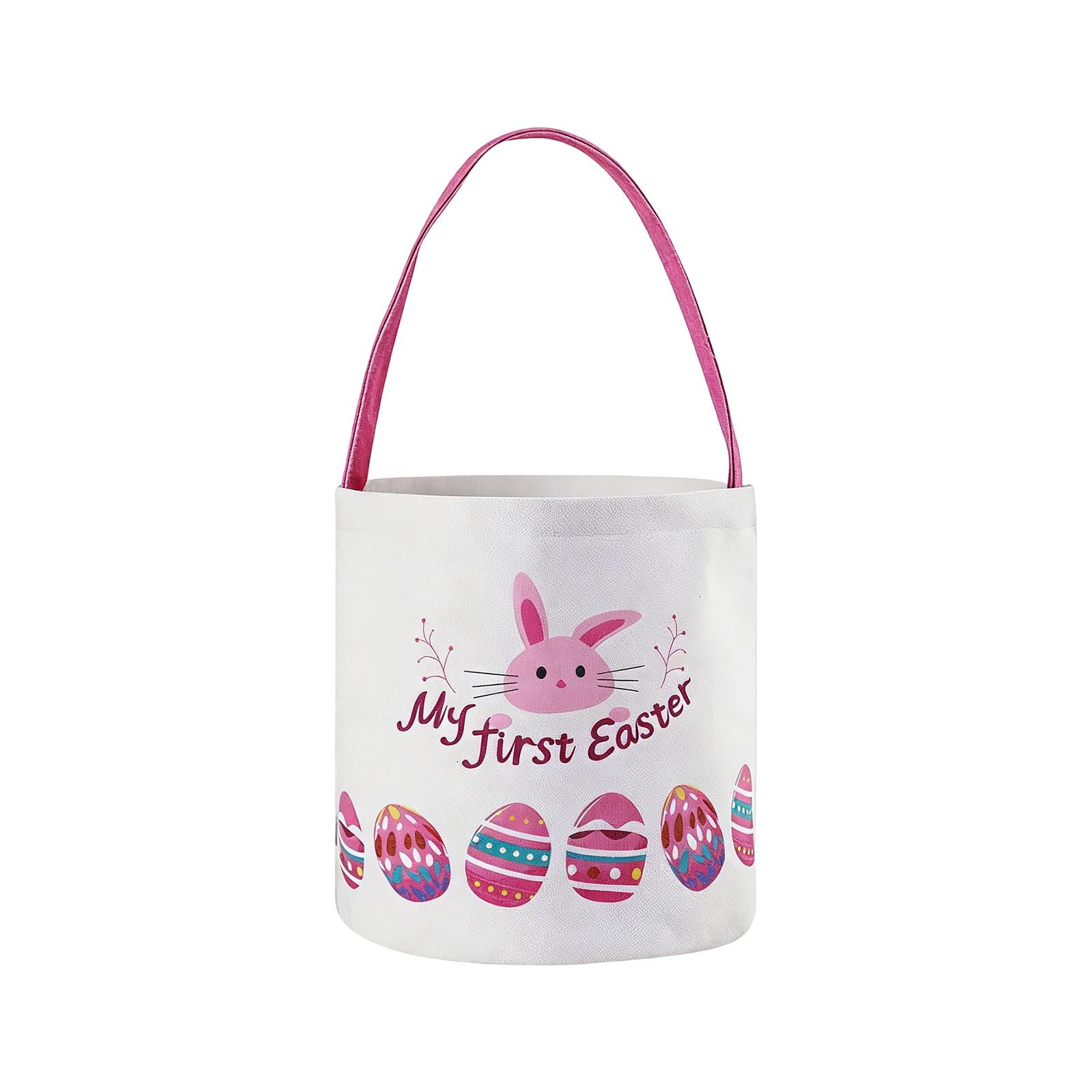 My First Easter Bunny Basket - Reusable Canvas Tote For Kids  Egg   Gift Bag One Size