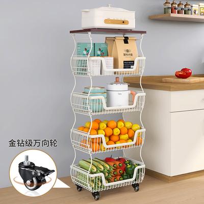 Living Room Snacks Mobile Storage Trolley Bedroom Multi-layer Shelves Baby Products Bookshelf Snack Rack Trolley