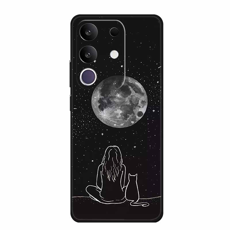 Phone Case For Vivo T4x 5G Y300T 2025 Case 6.72" Black Silicone TPU Soft Back Cover For Vivo Y29 4G Cases Y 29 Coque Funda Para