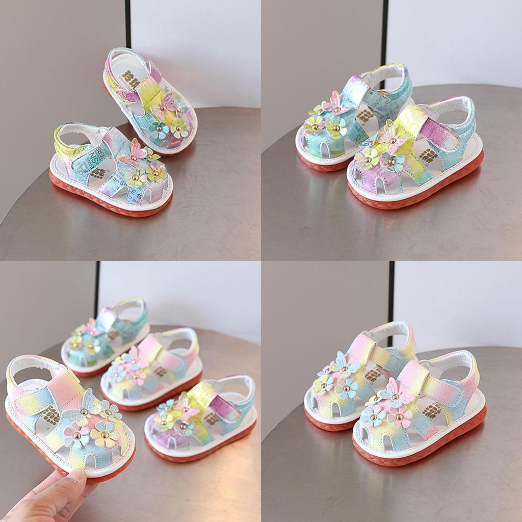 Prinzessinnen-Sandalen für Mädchen mit Klettverschluss für Frühling und Sommer