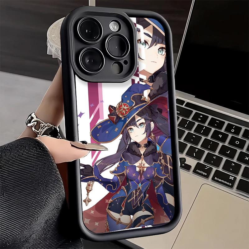 Telefoonhoesje voor iPhone 17 Air 16E 15 16 Pro Max Genshin Impact Ontwerp Cover 14 Plus 13 12 Mini Zachte Siliconen Schelp Fundas