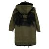 RED VALENTINO 1R3CK01C6L5 Khaki Boa Liner Mod Coat coat 38 khakiUsed