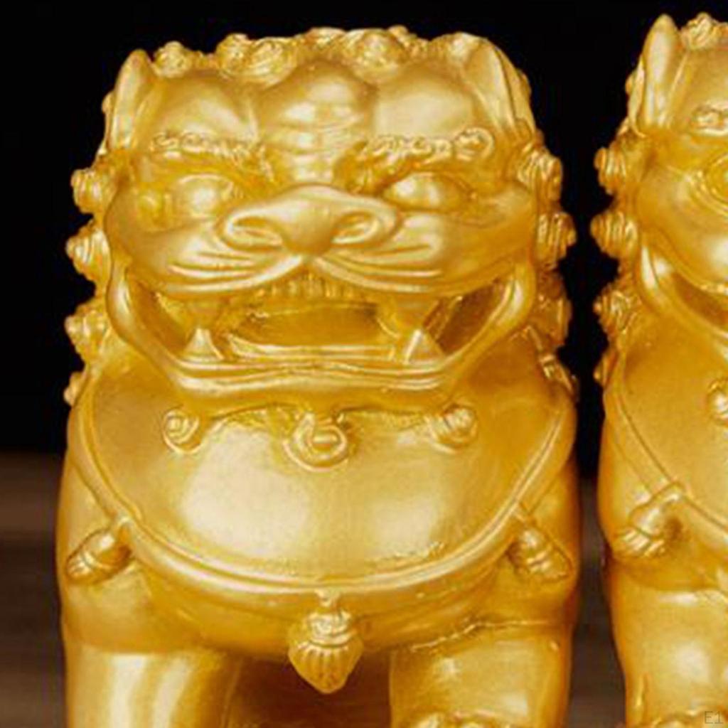 Socha lva Čínský dekor Feng Shui Zvířecí model Kolekce Bohatství Socha štěstí