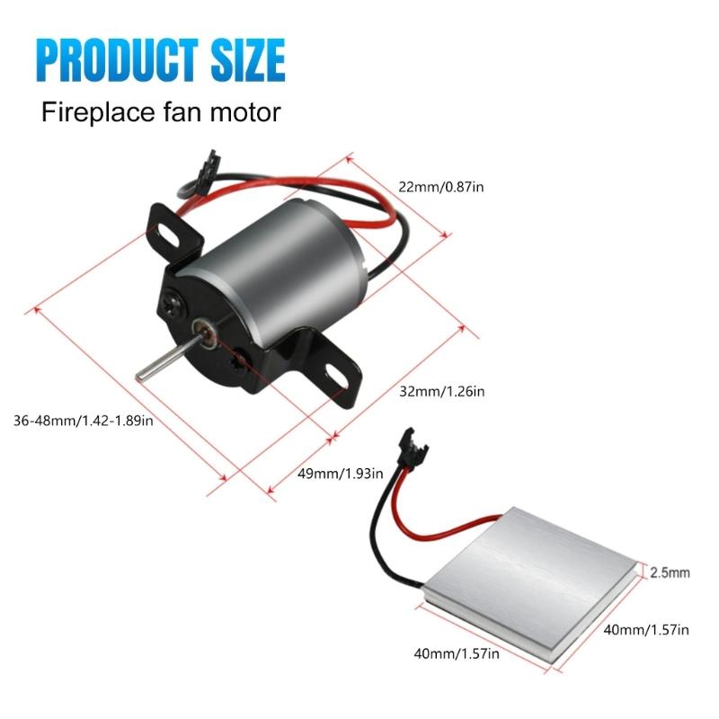 Fire Place Fan Accessories Motor Power Generation Sheet Heat Powered Stove Fan High Efficiency Low Noise Replacement