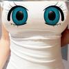 3D Big Eyes Tight Top for Women - Sweet Broadcast & Internet Celebrity Style