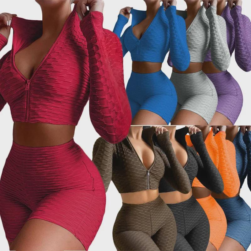 

Women s Fashion Casual Pineapple Grid Sportswear Set - Autumn/Winter 2021 Bestseller M чорний