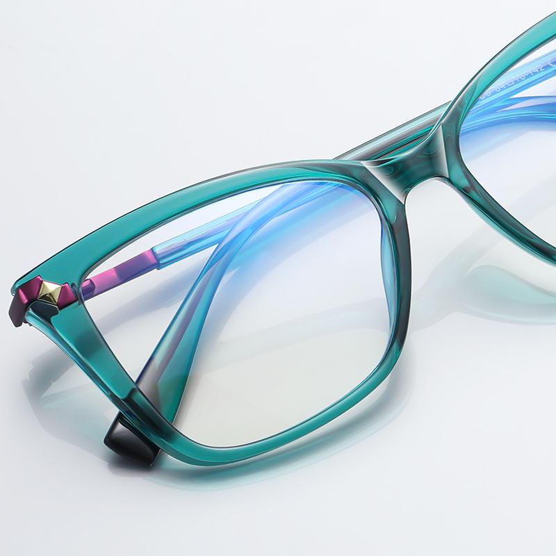 Pin Frame Blue Light Blocking Prescription Glasses For The Nearsighted  Women Cat Eye Short-Sight Eyewear 0 -0.5 -0.75 To -6