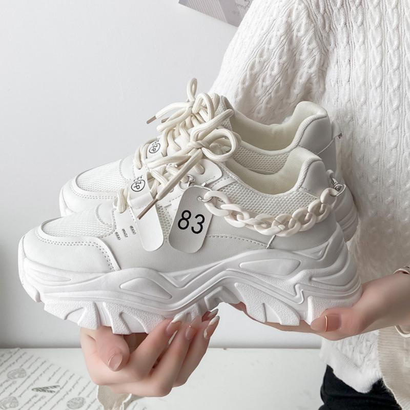 Platform Shoes Woman Luxury Shoes for Women Chains Designer Womens Shoes Light Leisure Walk Shoes Fashion Women's Sneakers