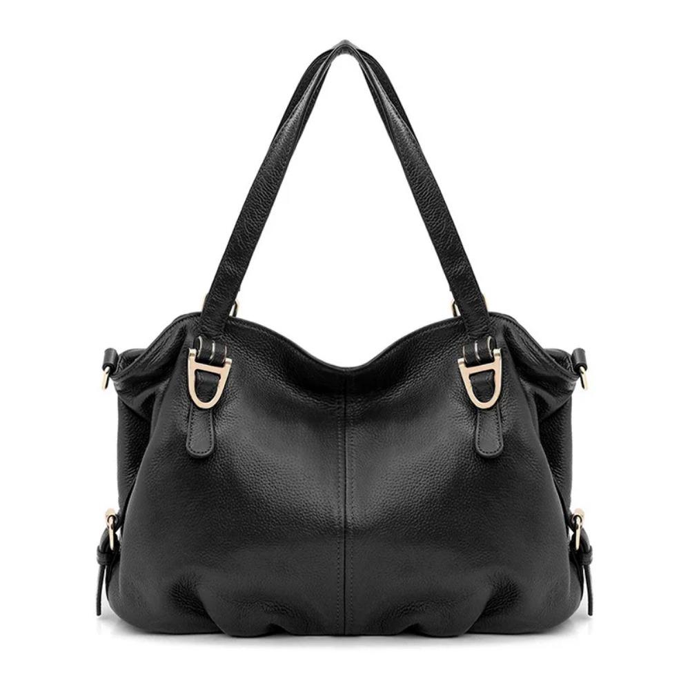 

2025 Новая Мода Натуральная Кожа Женские Сумки Портативная Наплечная Сумка Мессенджер Верхний Слой Коровья Кожа Женские Большие Сумки-Тоут чёрный