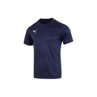 Einfarbige Lässige Bequeme Atmungsaktive Sport Trainings Outdoor Mode Rundhals Kurzarm T-Shirt Herren Oberteile Marineblau 658636-06