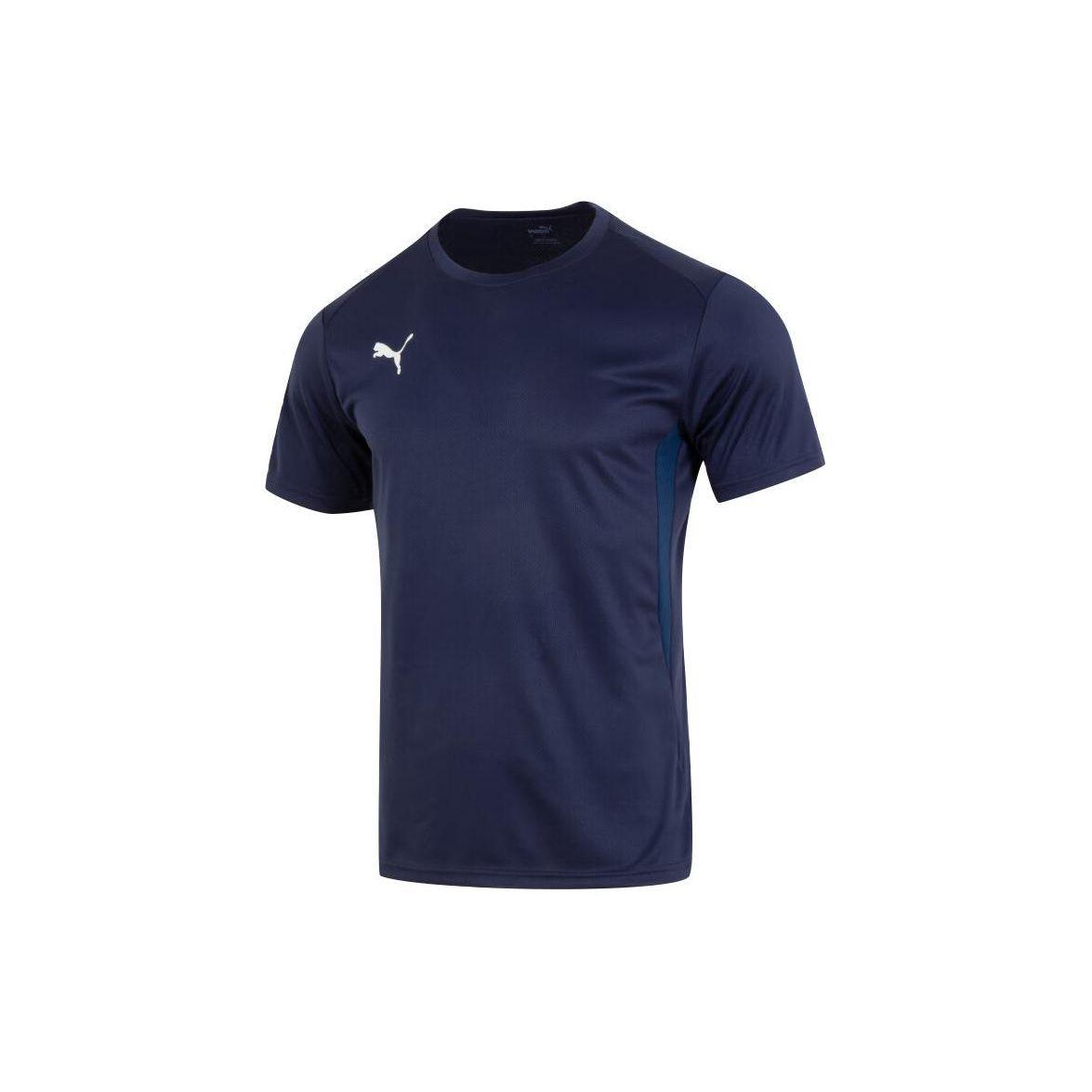 

Puma Однотонная Повседневная Удобная Дышащая Спортивная Тренировочная Уличная Модная Футболка с Круглым Вырезом и Коротким Рукавом Мужская Топы Темно-Синий 658636-06 XS