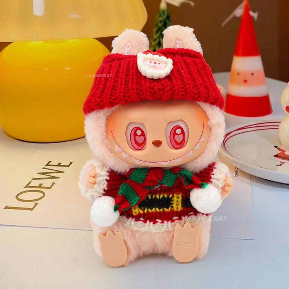 [Only Clothes] Christmas Sweater Hat Set Cartoon Vinyl Doll with Pendant Gift Plush Toy by Spot for LBB
