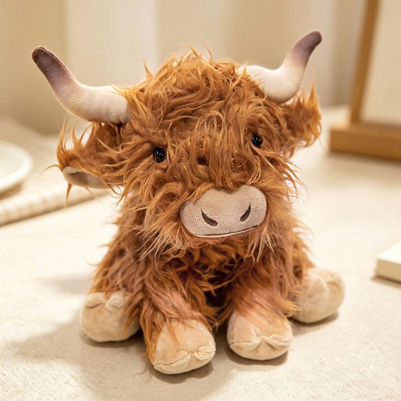 Highland Cow Plush Toy With Pp Cotton Filling For Kids And Collectors
