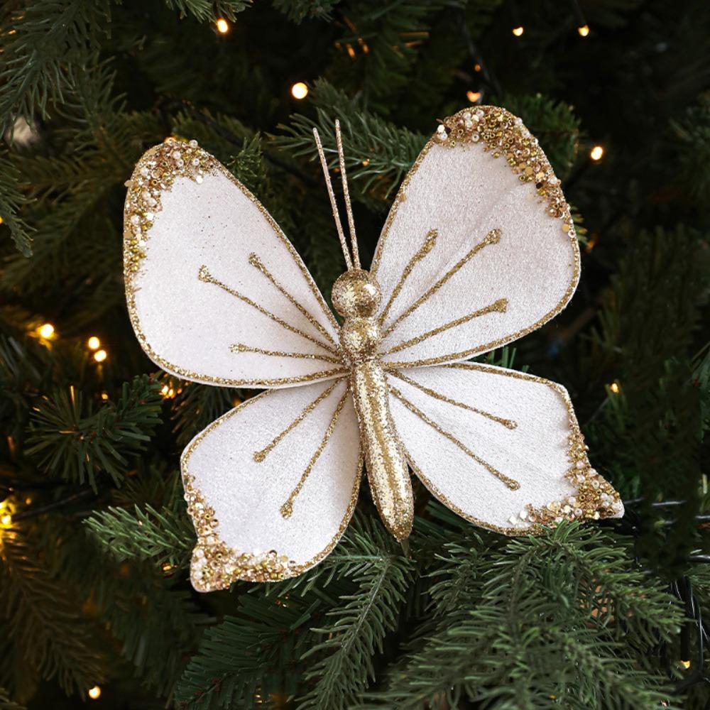 with Clip Christmas Butterfly Pendant Sparkling Holiday Decor  Home Decorations