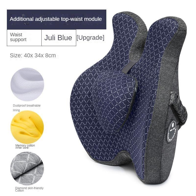 Memory Foam Lendenstützkissen für Rücken Taille Orthopädisches Kissen Steißbein Bürostuhlkissen Autositz Schmerzlinderung Massagepad