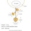 MamacitaSlay Unique Stainless Steel Heart Shaped Cherry Sun Moon Long Pendant Necklace For Women's Party Waterproof Jewelry Gift