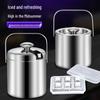 Hanyou Portable 304 Stainless Steel Double-Layer Ice Bucket 2.8L
