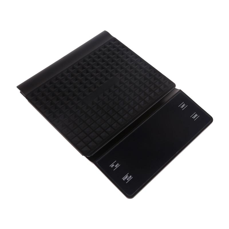 Espresso Coffee Kitchen Scale Mini Intelligent Timer USB Rechargeable Compatible for Home Professional Use 3kg Capacity