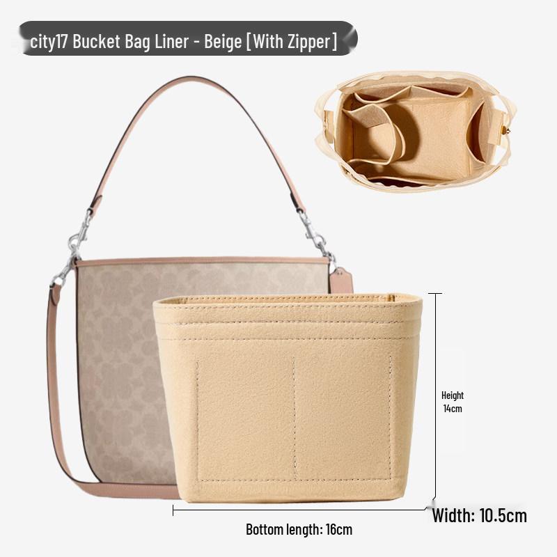 Coach City 17 Bucket Bag Liner: Prevents Item Falls, Supports and Protects with Shoulder Bag Fit.