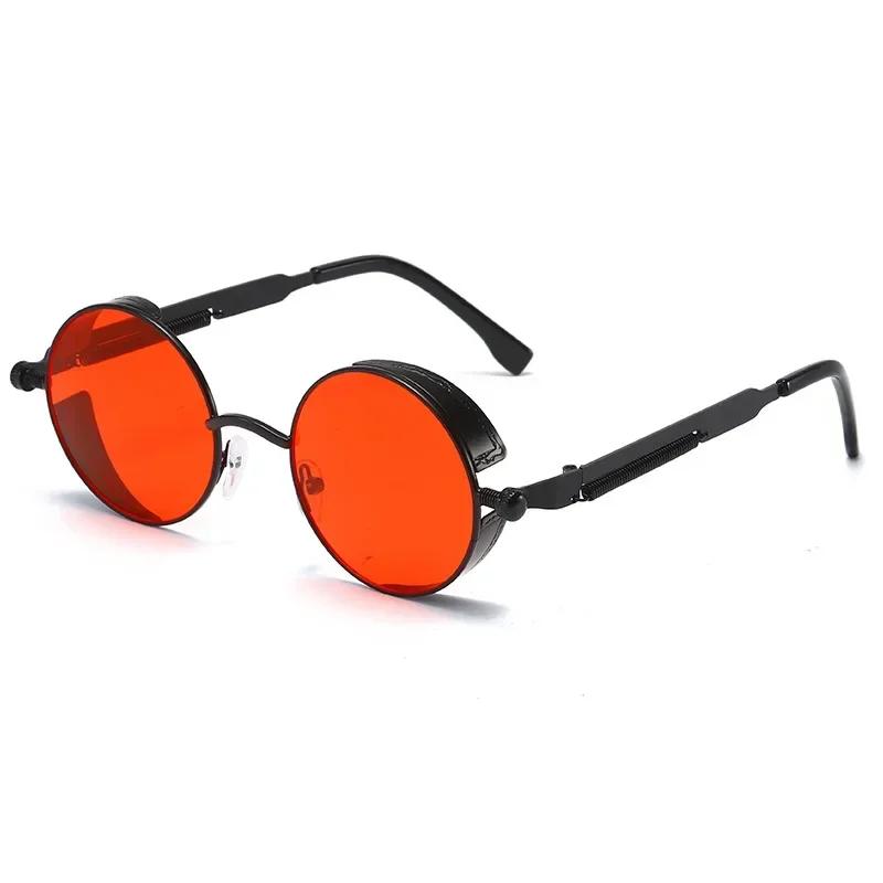Metal Steampunk Sunglasses Men Women Fashion Round Glasses Brand Designer Vintage Sun Glasses High Quality Oculos de sol UV400
