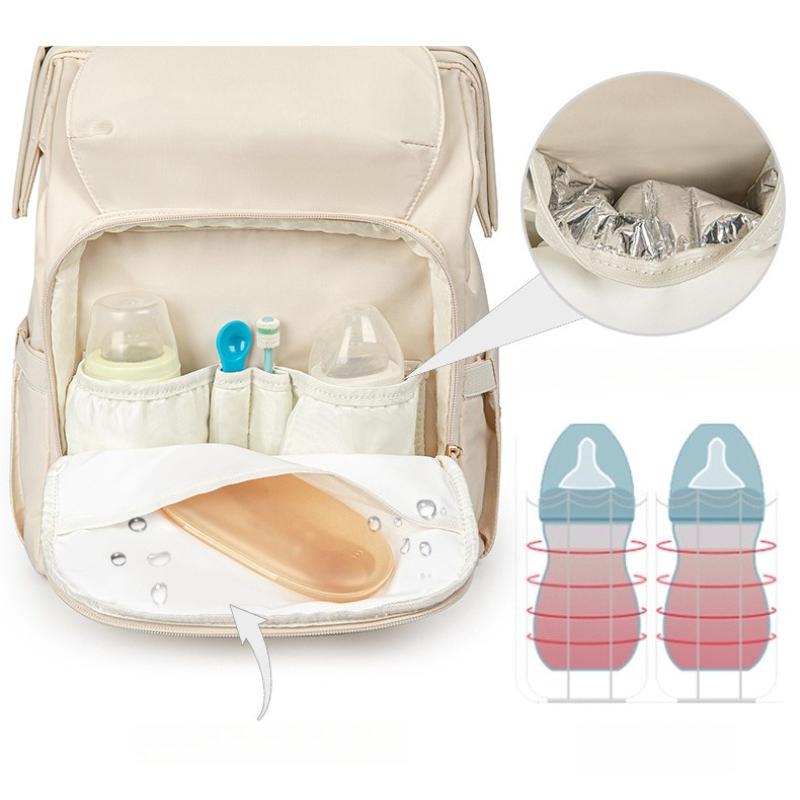 26x16x40cm Portable Multifunctional Mommy Bags Large Capacity Pregnant Women's Backpack Dry Wet Separation Travel Diaper Bag Insulated Pockets