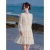 French Style Chiffon Floral Midi Dress
