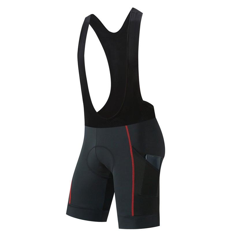 Mens Cycling Shorts With Pockets Mountain Bike Outdoor Riding Breathable Spandex Pants Suspender