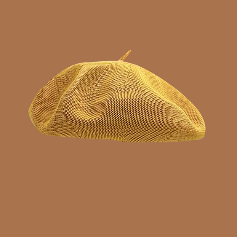 Wzcx  New Korean Version Hollow Solid Color Breathable Beret Casual Tide Summer Adjustable Women'S Hat Adult Cap