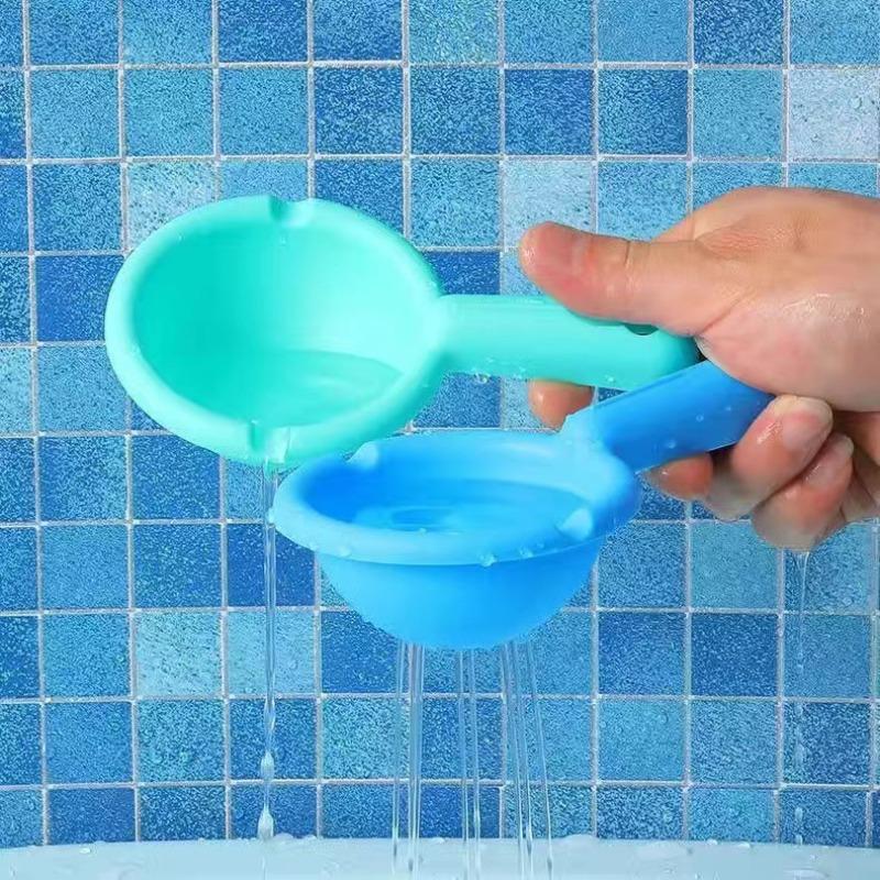 Baby Bath Toy Set,Bath Toy Set with 2 Spoons and Suction Cup,Water Toy Baby Colorful Water Wheels Water Toy Baby, Water Toy Bathing Fun for Girls Boys