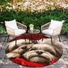Shih Tzu & Flowers Pattern Round rug,Carpet Rug for Living Room Bedroom Playroom ,Non-slip Floor Mat,Holiday Gifts and Birthday Gifts.