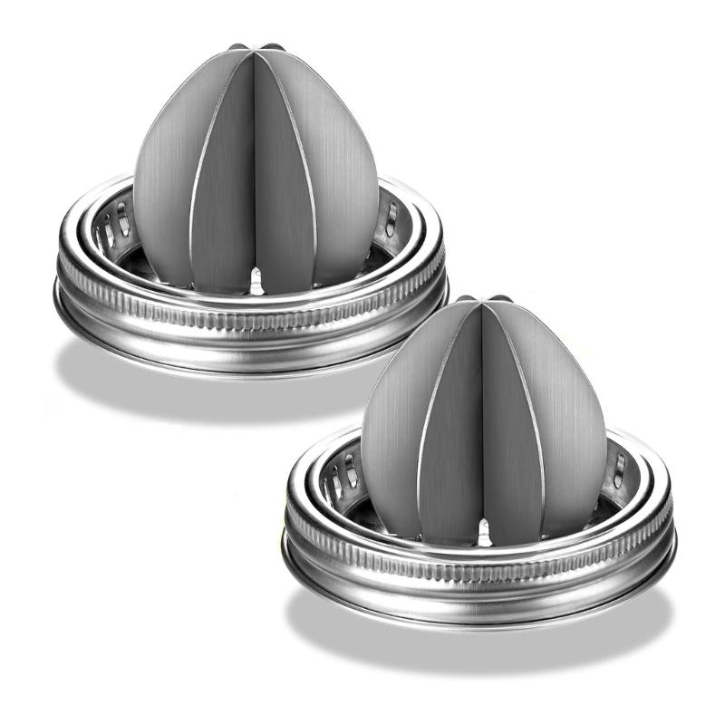 Mason Jar Stainless Steel Juicer Lid Wide Mouth Mason Jar Juicer Lid Stainless Steel Manual Citrus Lemon Juicer Lid Home 1