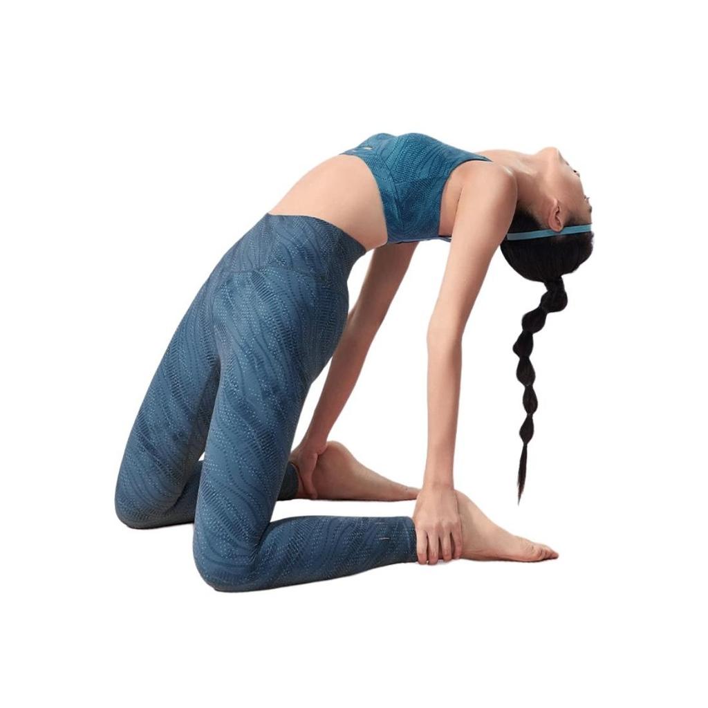 Li Ning Printed Straight Leg Casual Sports Fitness Pants Women Pants Blue AULS056-9