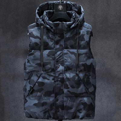 Plus Size L-7XL Autumn Winter Men Vest Hooded  New Casual Sleeveless Jackets For Men Warm Parkas