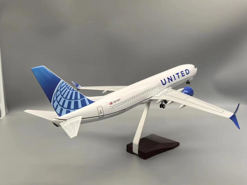 Plane Model Resin Diecast Airplane Model United Airlines B737 47cm 1:85 Scale Aircraft Model Collection Display Christmas Gifts
