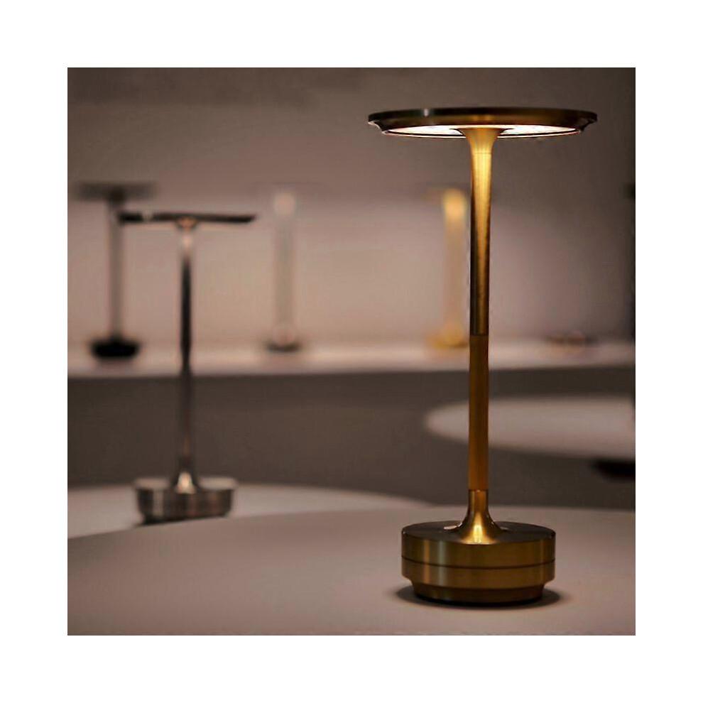 (Silber)Kabellose Tischlampe Dimmbar Wasserdicht Metall USB Wiederaufladbar Tischlampen