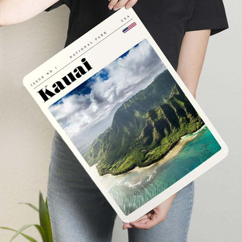 Kauai Hawaii National Metallposter Schlafzimmerdekoration Wohnzimmerdekor Männer Benutzerdefinierte Metallblechschilder für Wandkunstdekoration Retro