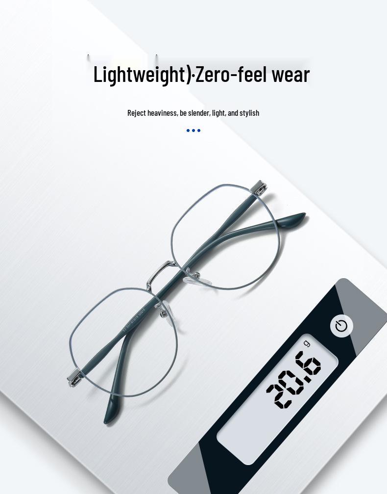 2024 Anti-Blue Light Metal Myopia Eyeglass Frames for Men & Women