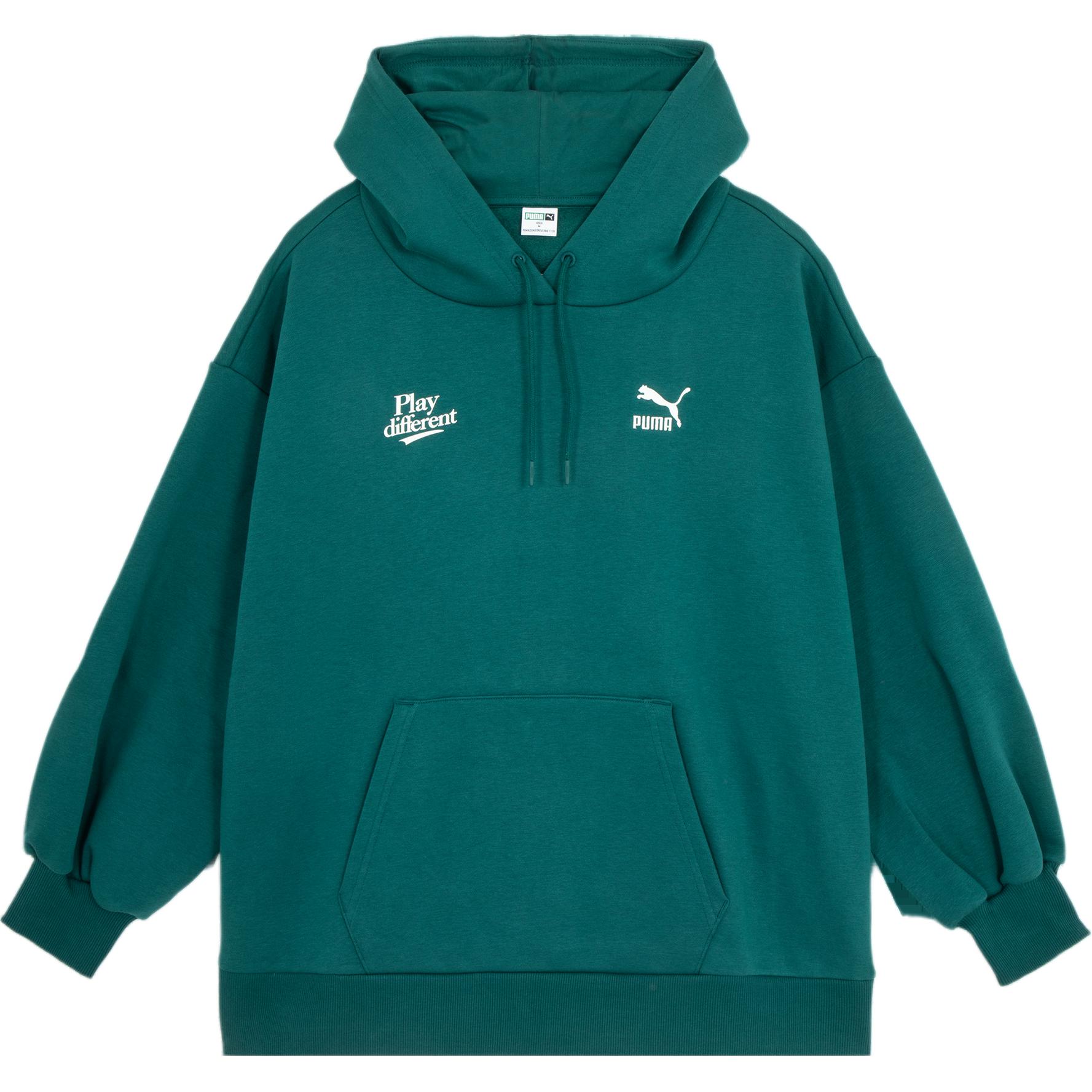 

Puma Classics Hoodie Fl W Logo Print Long Sleeve Sweatshirt Women hoodies Christmas-Green 625521-43 M